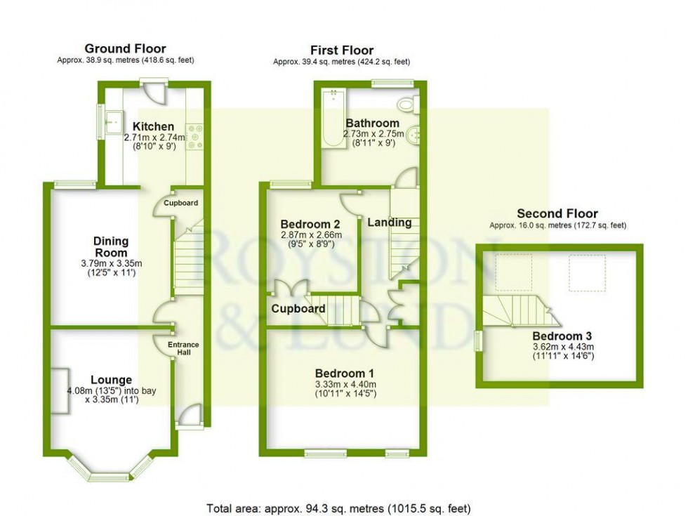 Floorplan for Portland Road West Bridgford Nottingham