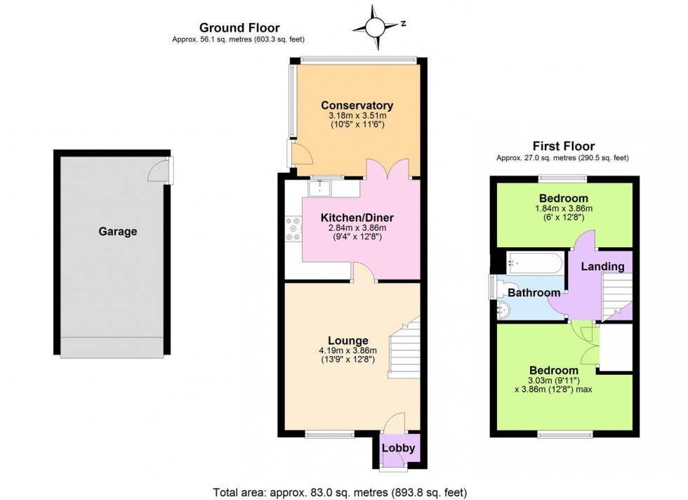 Floorplan for Gripps Common, Cotgrave, Nottingham