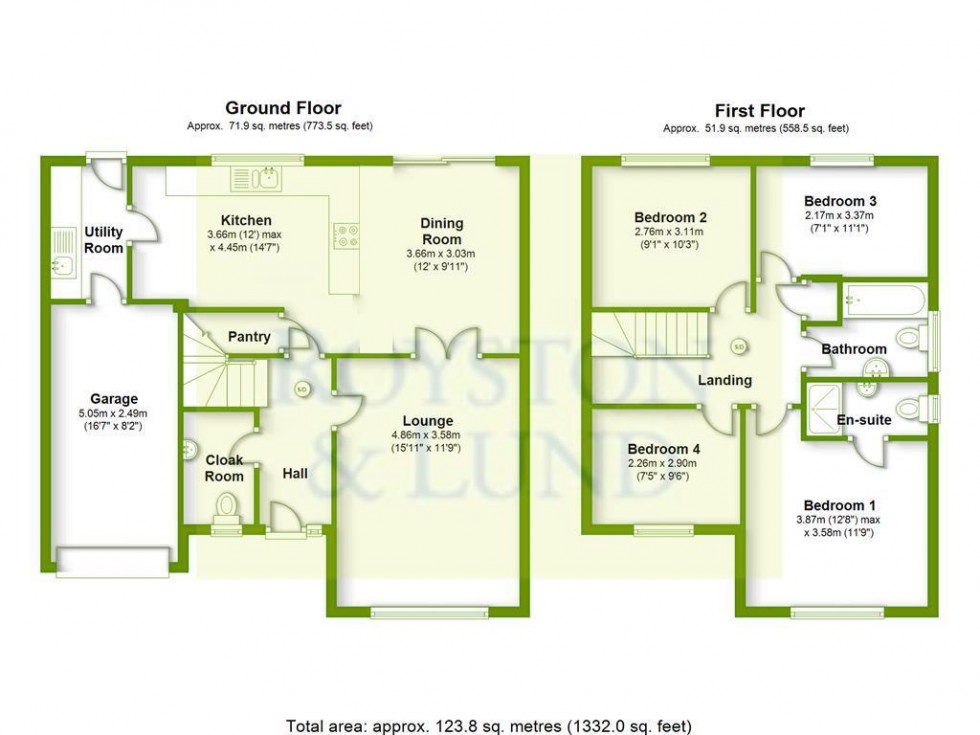 Floorplan for Glenridding Close, West Bridgford, Nottingham