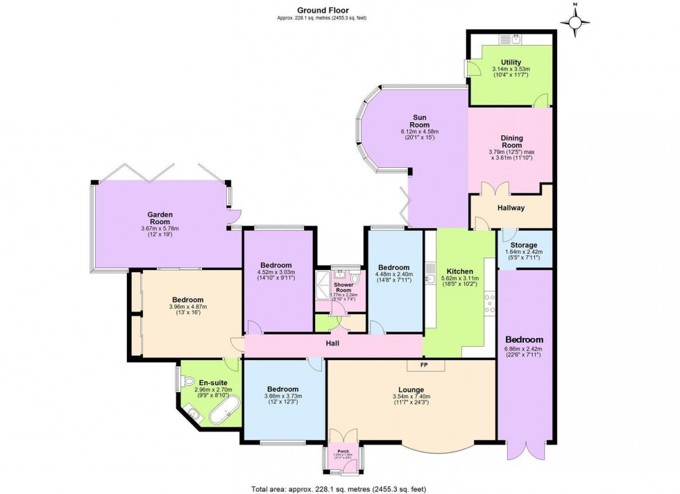 Floorplan for Fairham Avenue, Gotham, Nottingham
