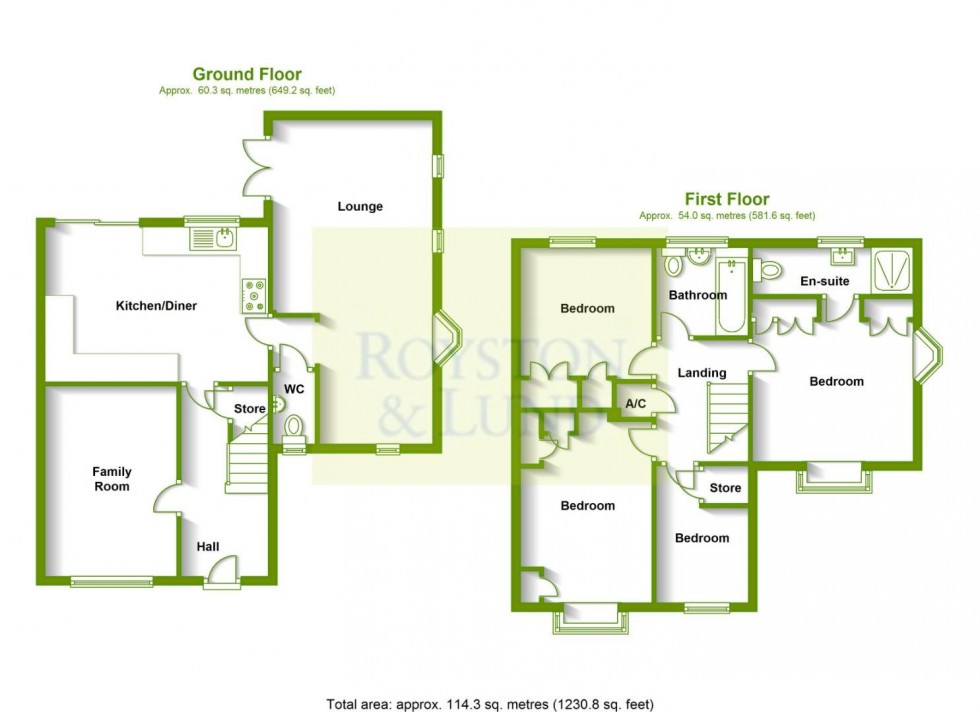 Floorplan for Cranford Gardens West Bridgford Nottingham