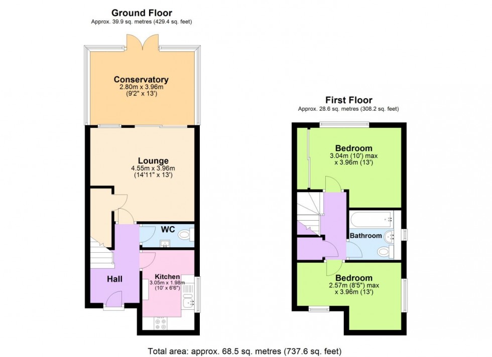 Floorplan for Oxendale Close, West Bridgford, Nottingham