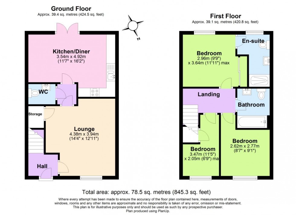 Floorplan for Maple Cottage, Century Drive, Packington