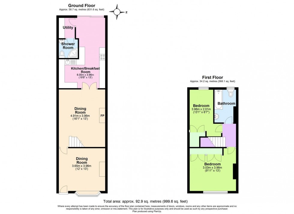Floorplan for Clifford Street, Glascote, Tamworth