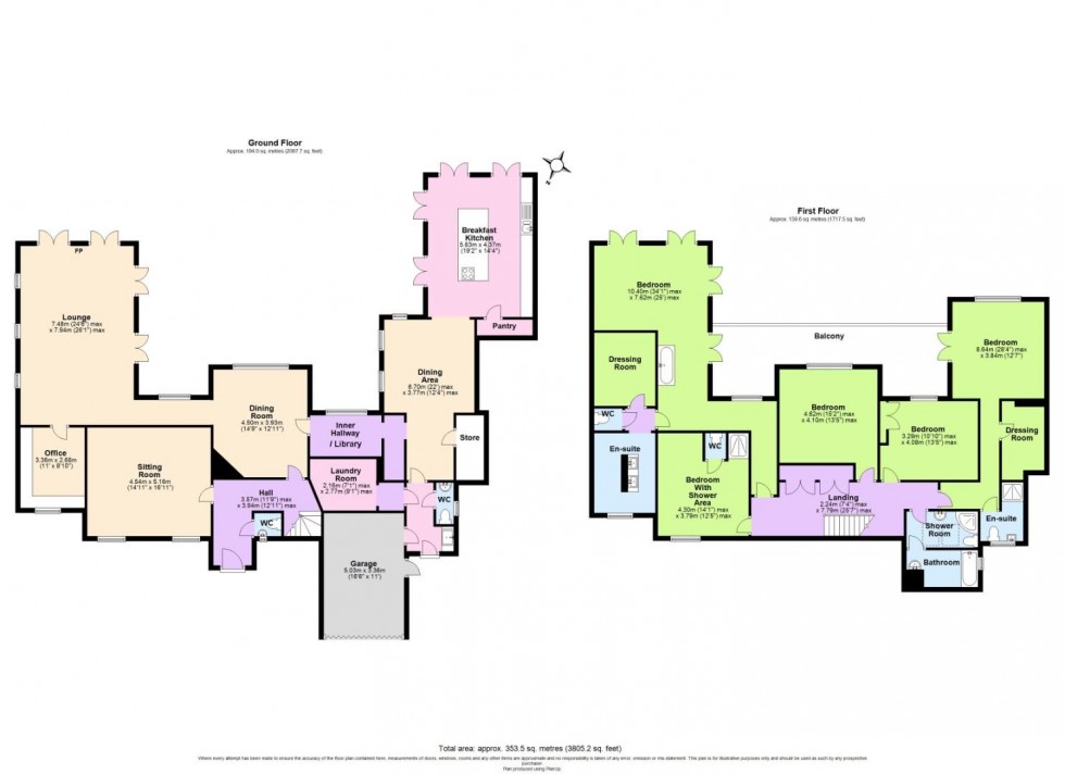 Floorplan for Willesley Close, Ashby-De-La-Zouch