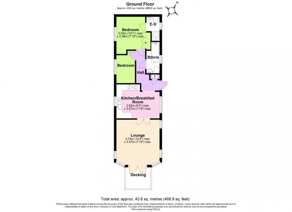 Floorplan for Swainswood Luxury Lodges, Park Road, Overseal, Swadlincote