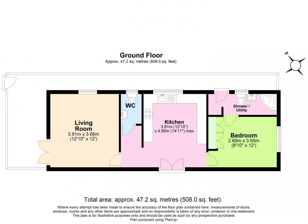Floorplan for Swainswood Luxury Lodges, Overseal, Derbyshire