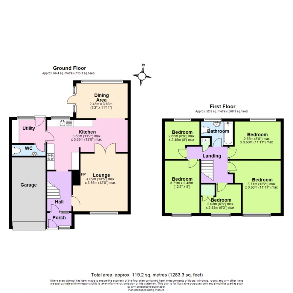 Floorplan for Windmill Close, Ashby-De-La-Zouch