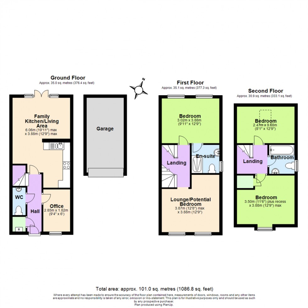 Floorplan for Edinburgh Road, Church Gresley, Swadlincote