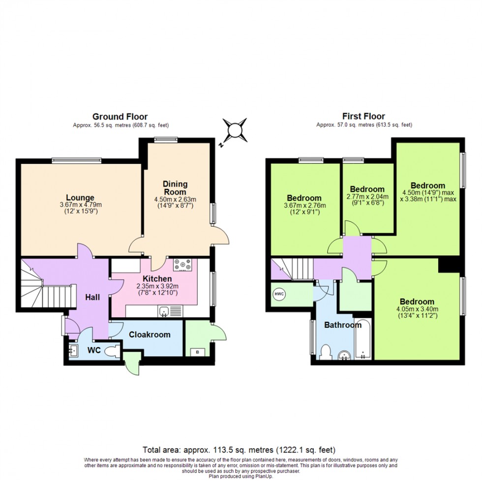 Floorplan for Arkwright Walk, Meadows, Nottingham