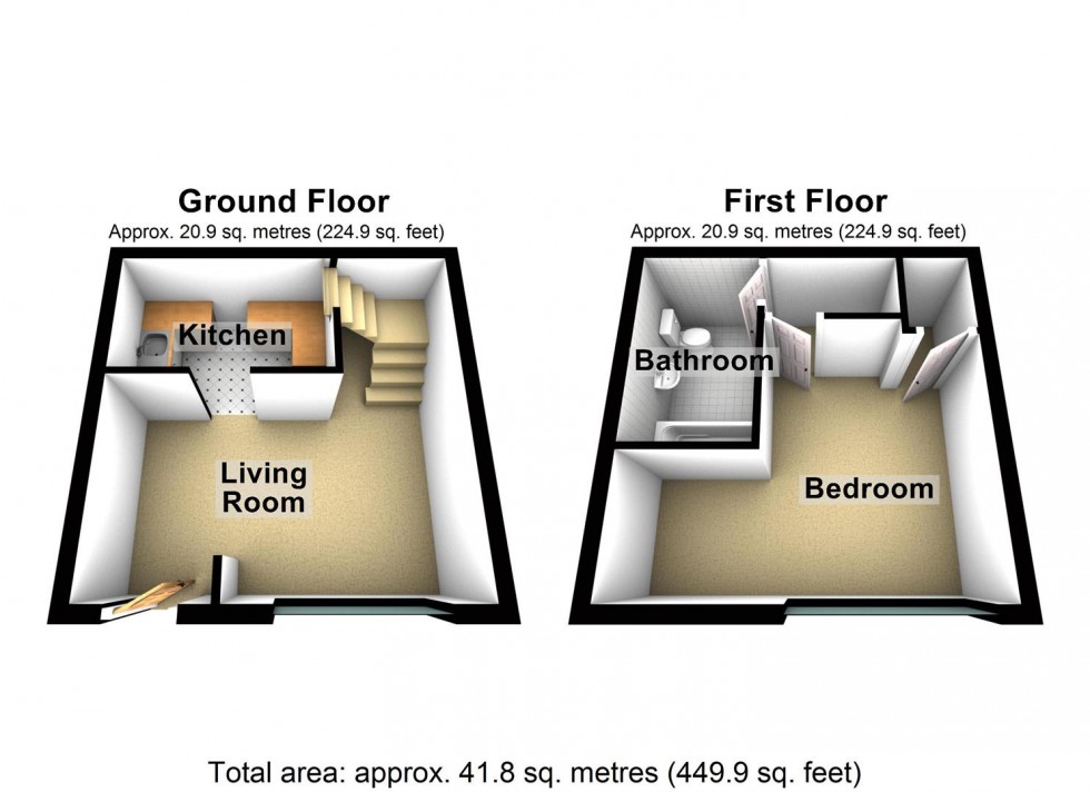 Floorplan for Aldridge Close, Birchmoor, Tamworth