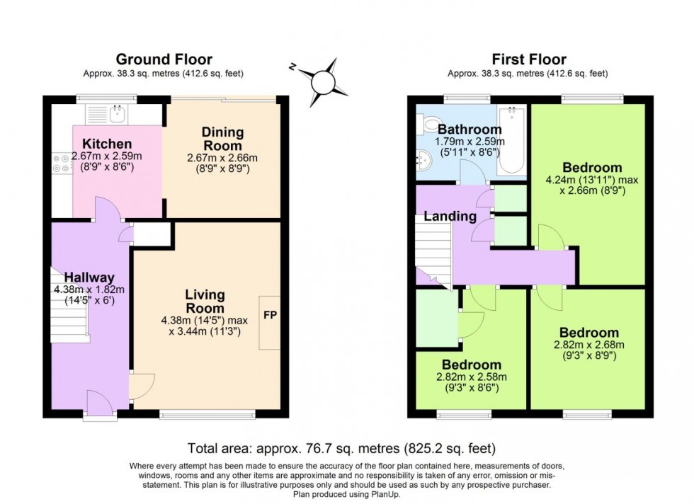 Floorplan for Palin Gardens, Radcliffe-On-Trent, Nottingham