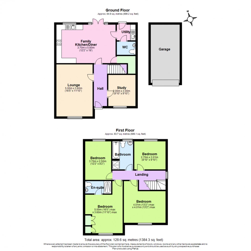Floorplan for Dickinson Close, Ashby De La Zouch