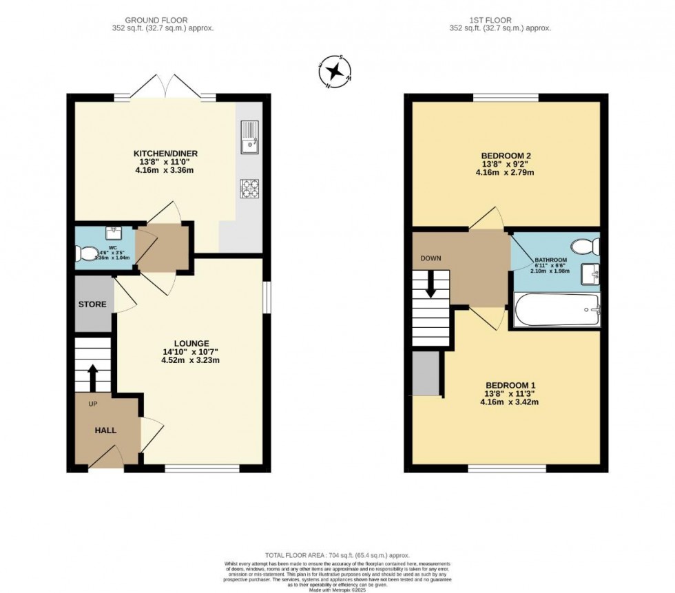 Floorplan for Usherwood Way, Hugglescote