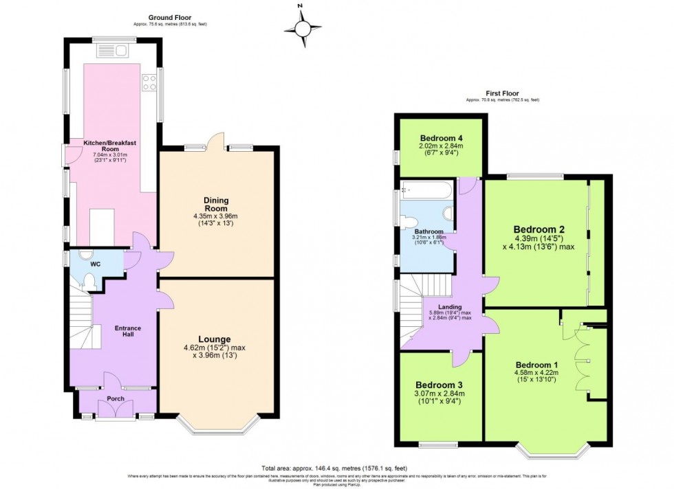 Floorplan for Burleigh Road, West Bridgford, Nottingham