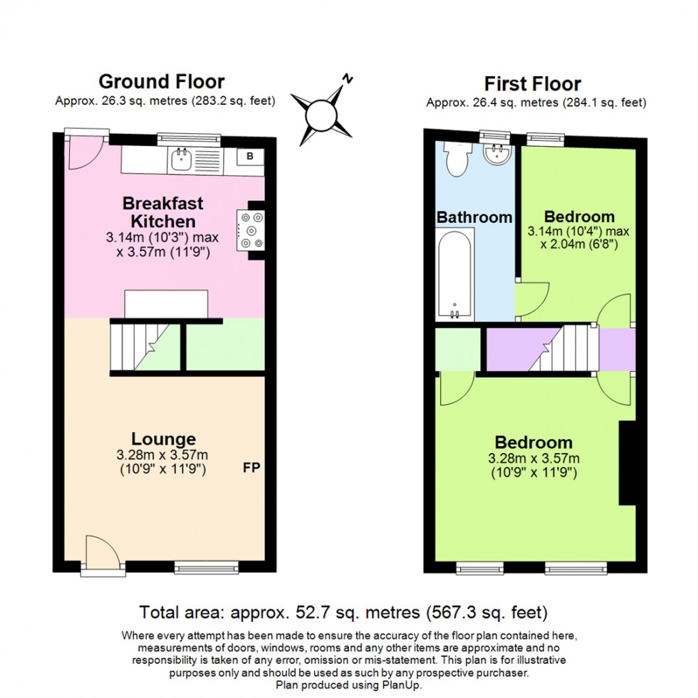Floorplan for Leicester Road, Ashby-De-La-Zouch