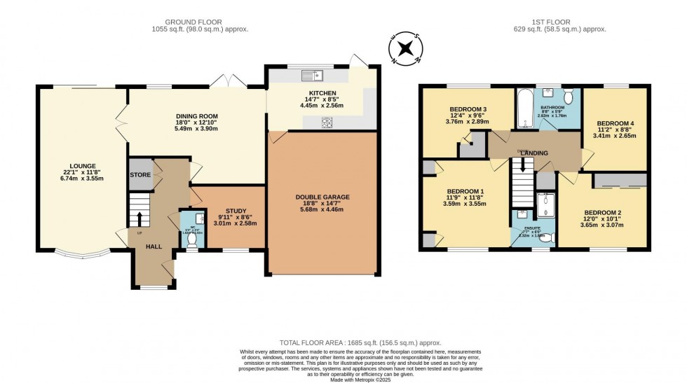Floorplan for Marlborough Way, Ashby-De-La-Zouch