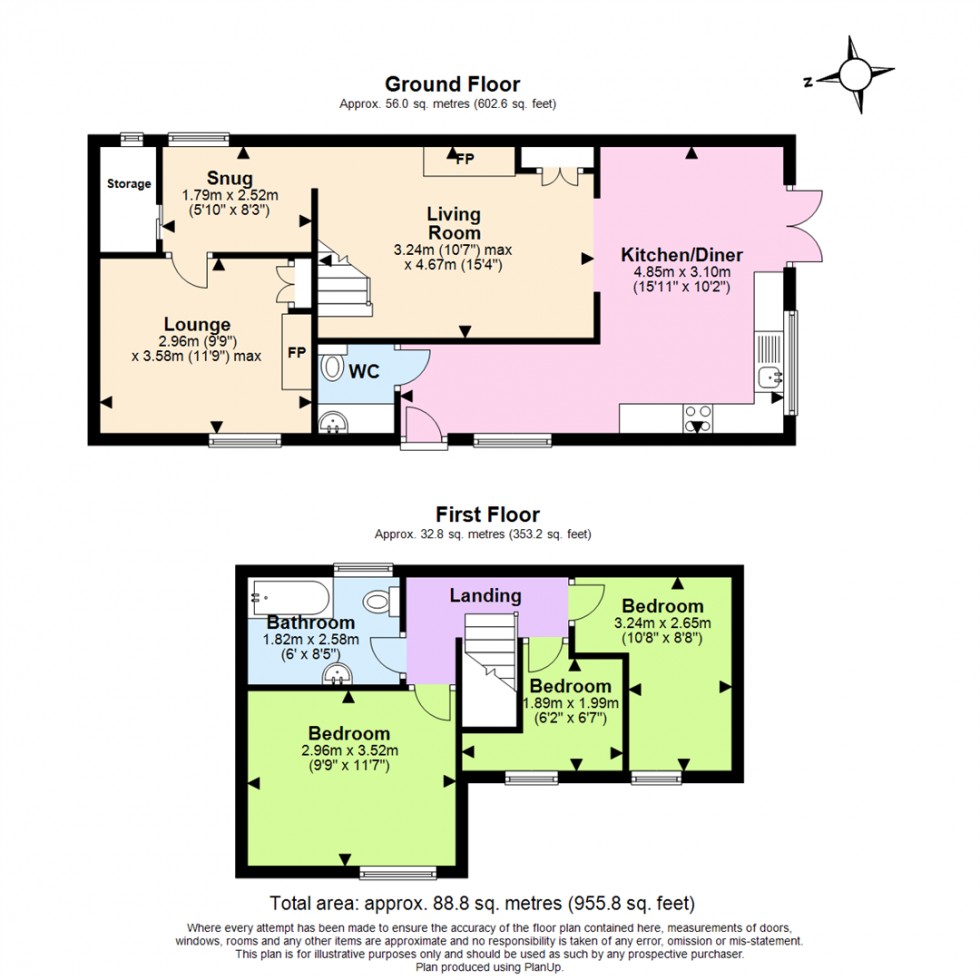 Floorplan for The Green, Hickling