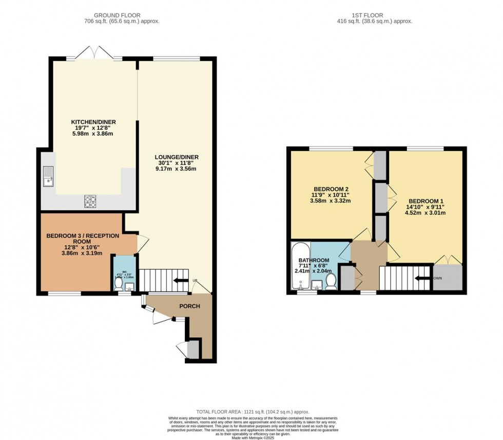 Floorplan for Bloomfield Way, Coton Green, Tamworth