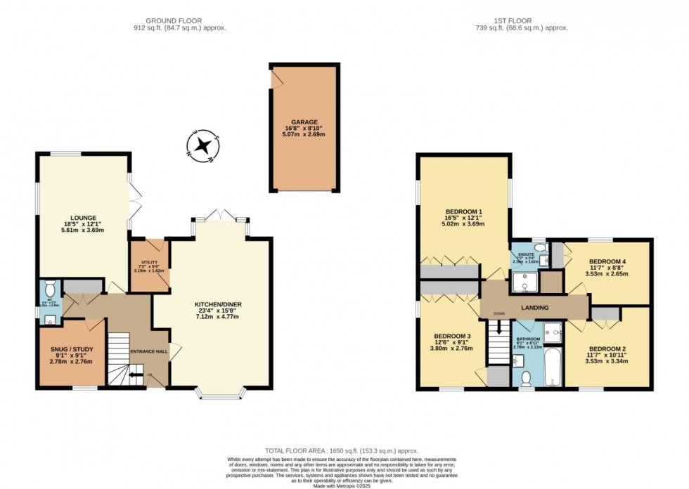 Floorplan for Tugby Drive, Hugglescote
