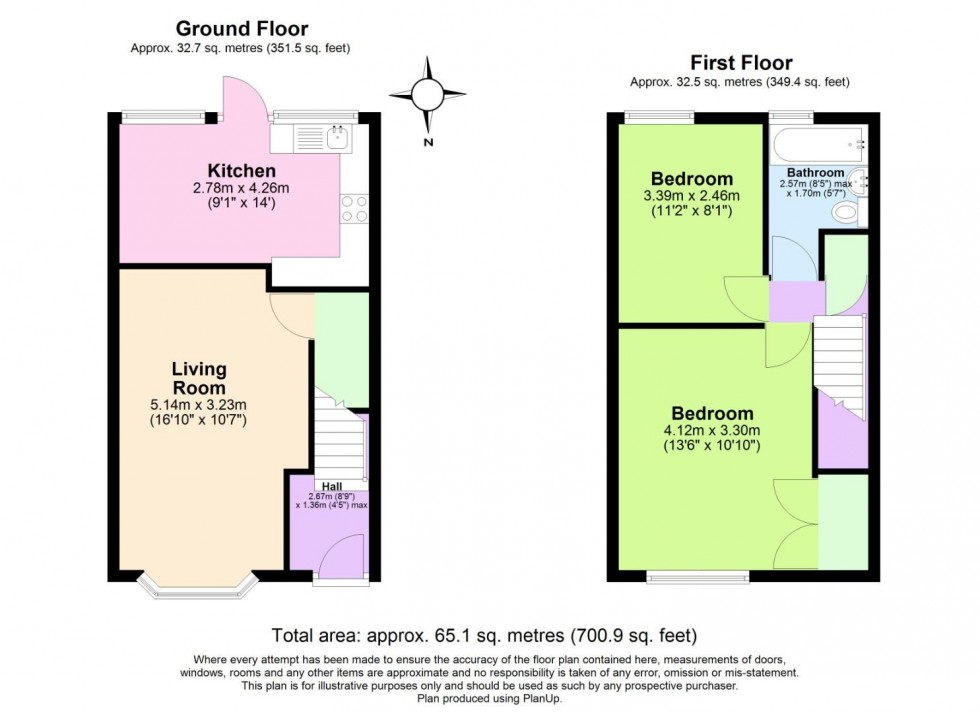 Floorplan for Oak Tree Close, West Bridgford, Nottingham