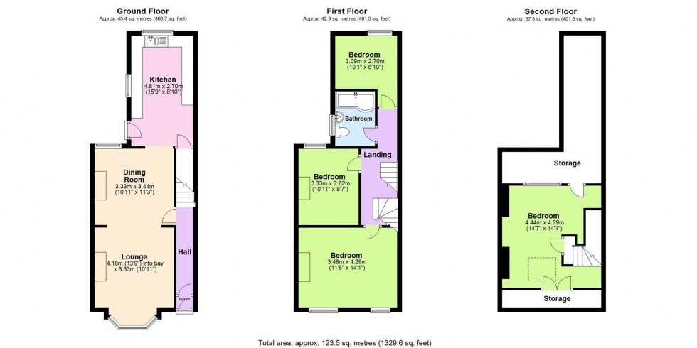 Floorplan for Chantrey Road, West Bridgford, Nottingham