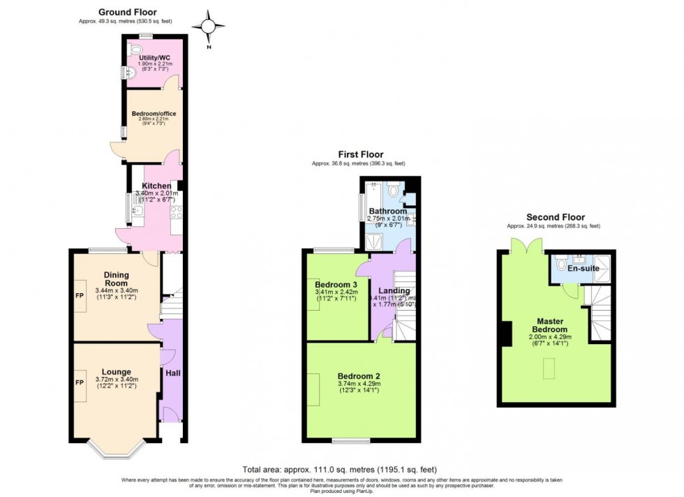 Floorplan for Chestnut Grove, West Bridgford, Nottingham