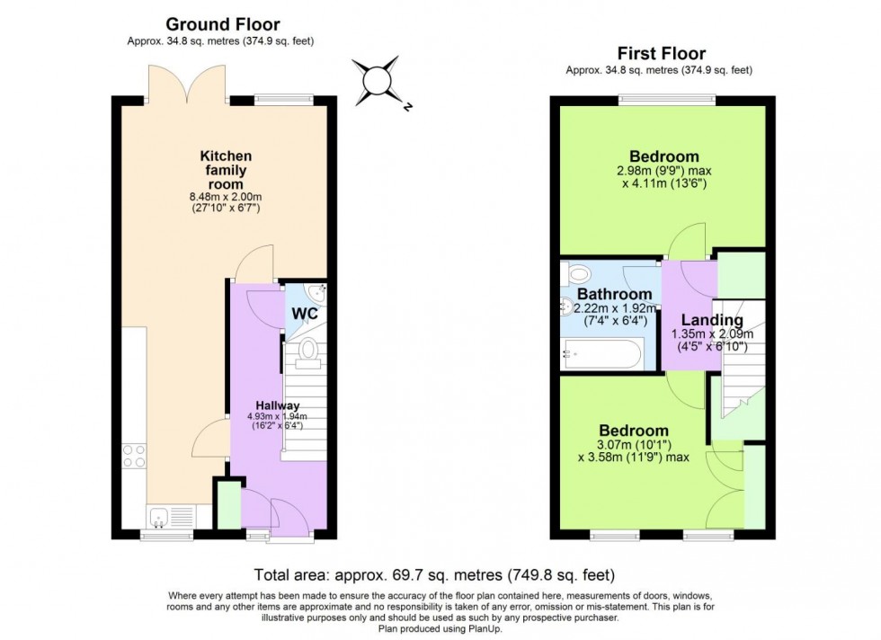 Floorplan for Foxfield Way, West Bridgford, Nottingham