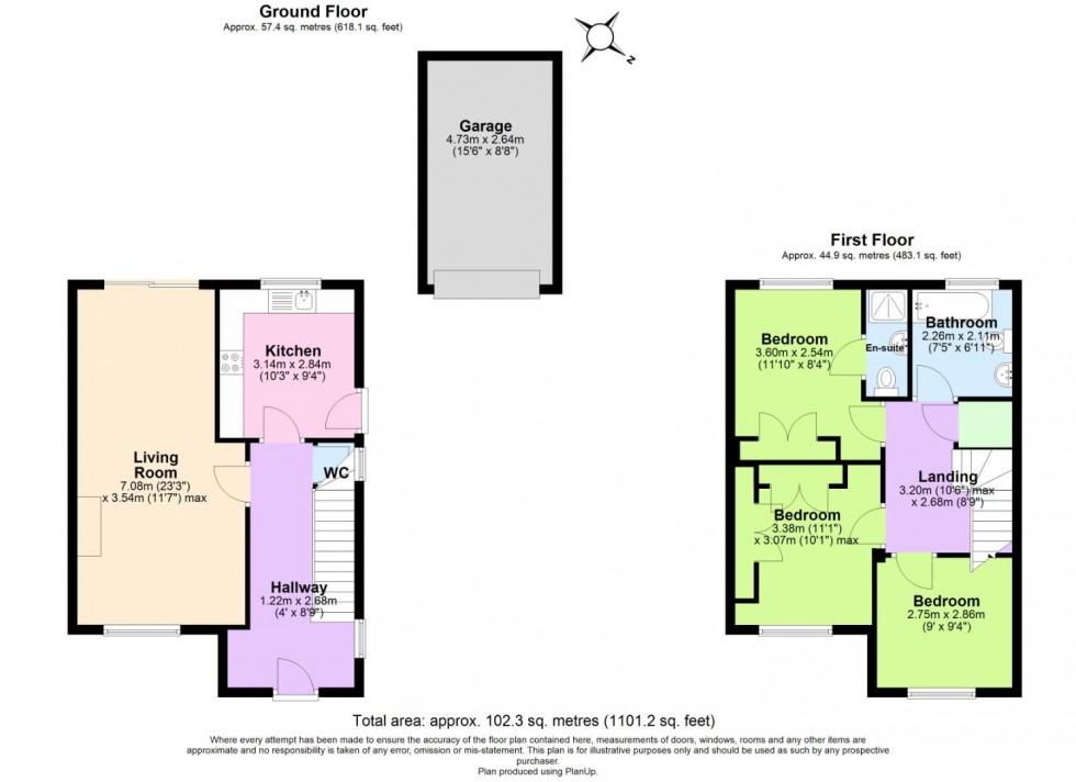 Floorplan for Whatton Drive, West Bridgford, Nottingham