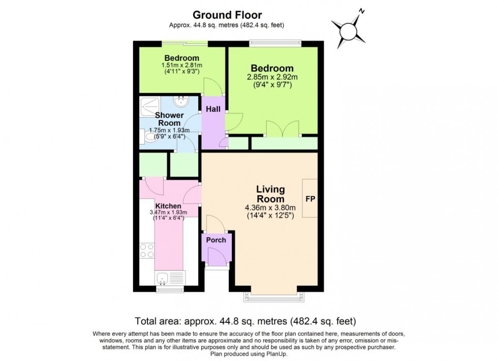 Floorplan for Kingfishers Court, West Bridgford, Nottingham