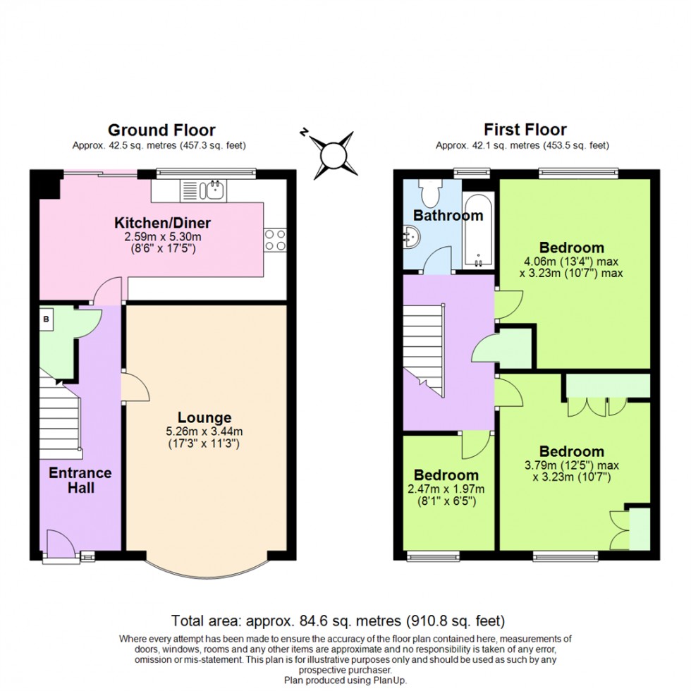 Floorplan for Wilford Crescent West, Meadows, Nottingham