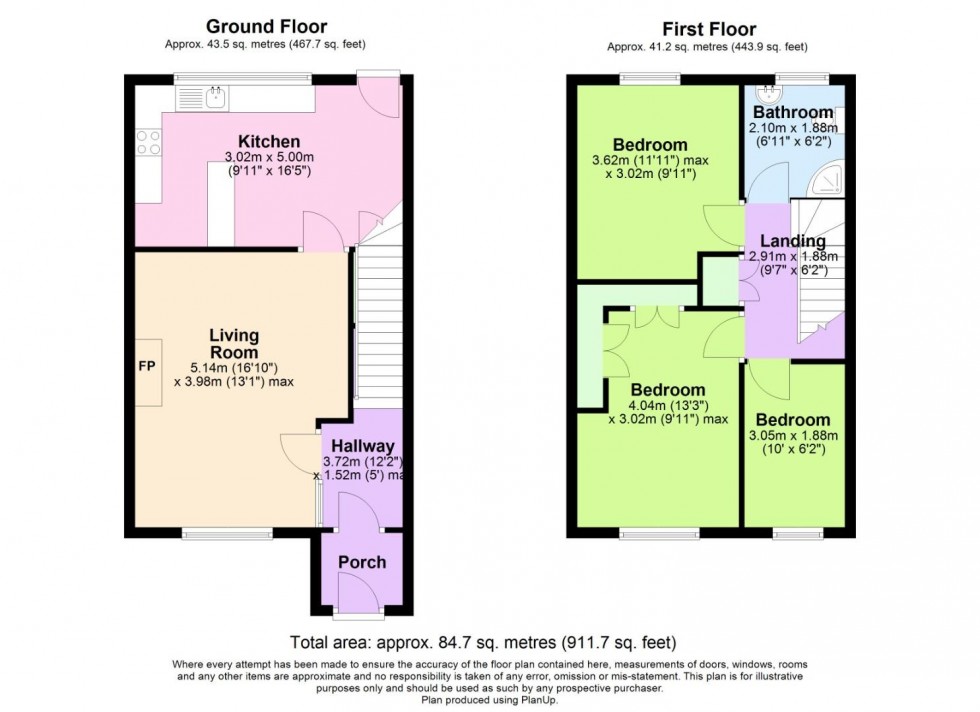 Floorplan for Plumtree Court, Plumtree, Nottingham