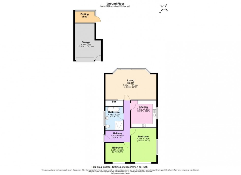 Floorplan for Mount Pleasant, Keyworth, Nottingham