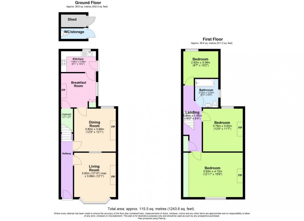 Floorplan for Bathley Street, Nottingham