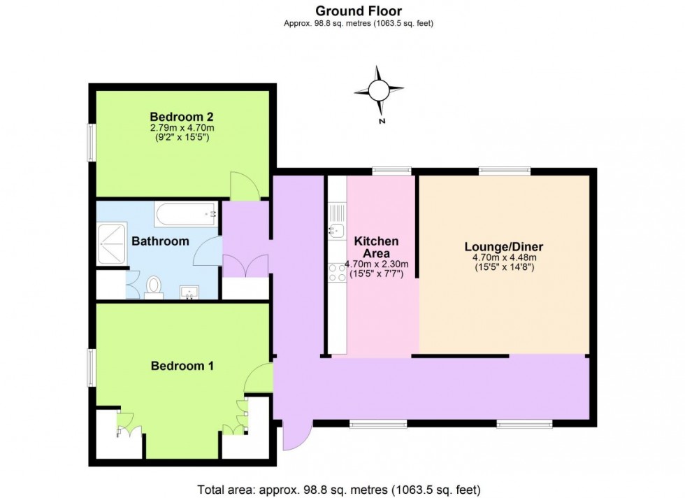 Floorplan for Cliftonthorpe, Ashby-De-La-Zouch