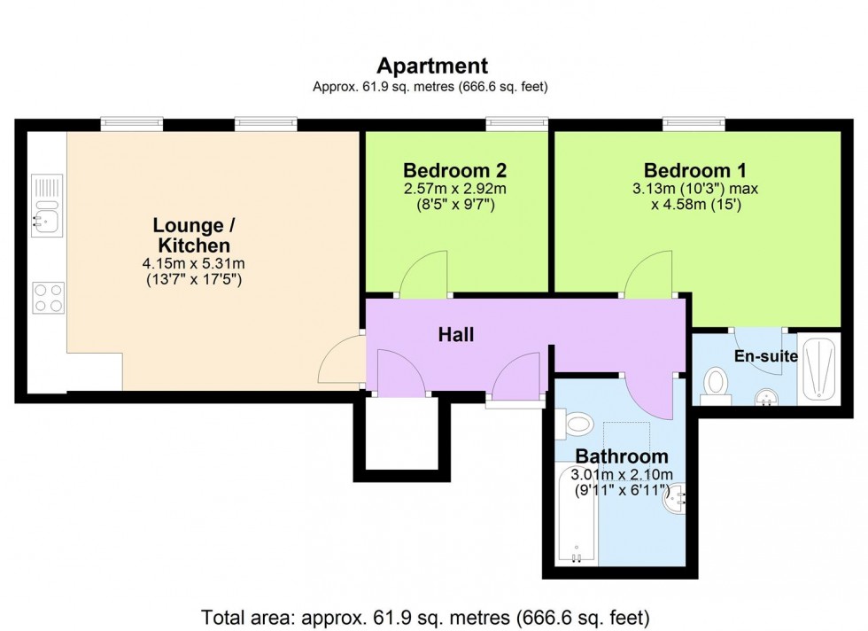 Floorplan for The Whitehouse, Lichfield Street, Tamworth