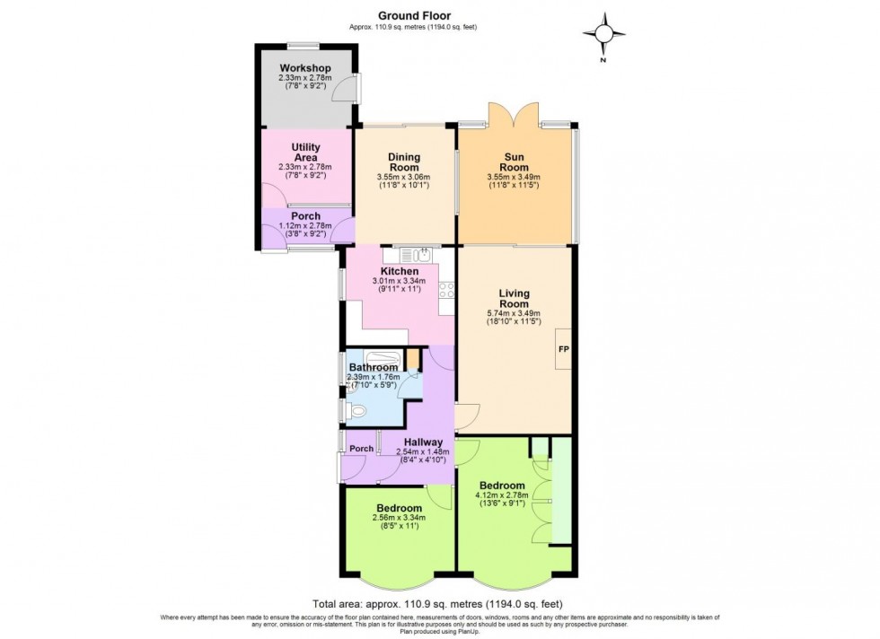 Floorplan for Brockwood Crescent, Keyworth, Nottingham