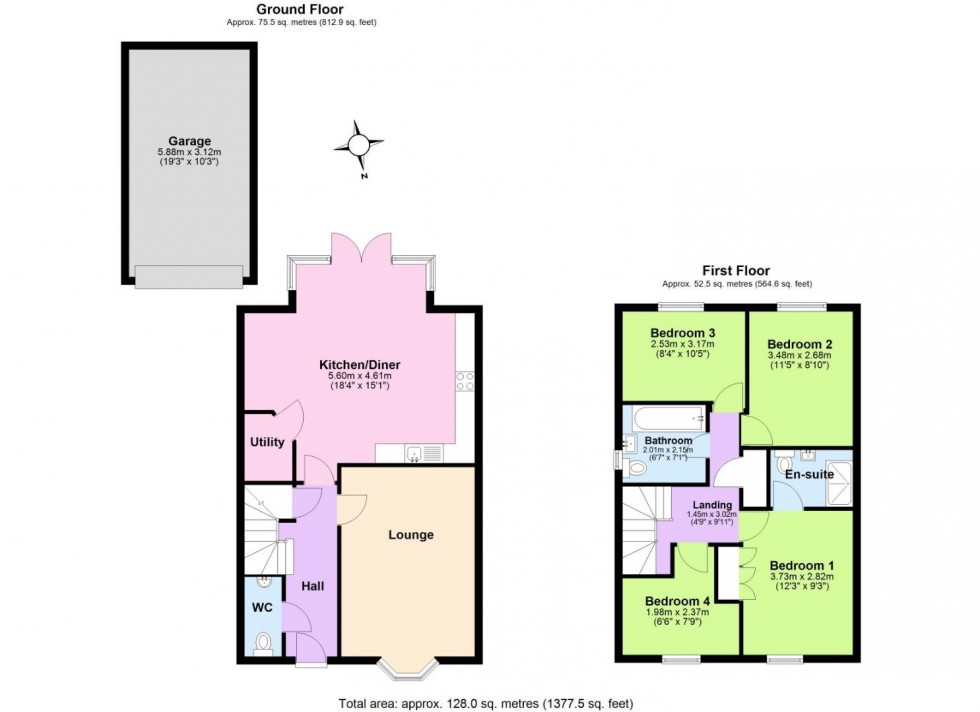 Floorplan for School Lane, Ashby-De-La-Zouch