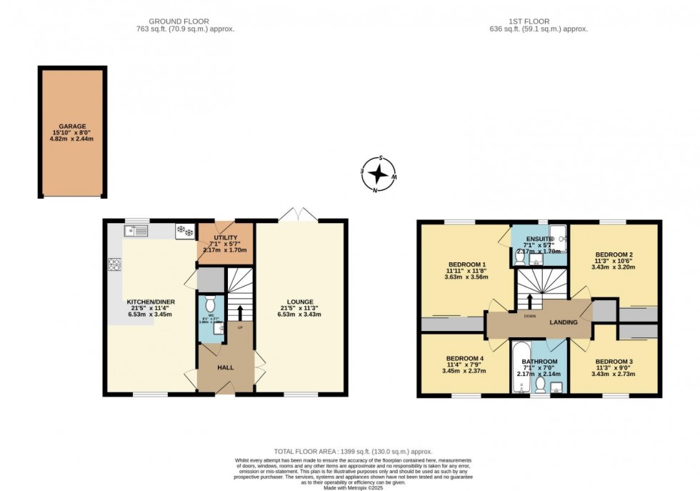 Floorplan for Fairfields, Branston