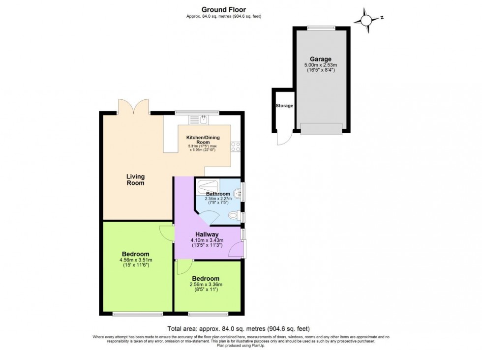 Floorplan for Crossdale Drive, Keyworth