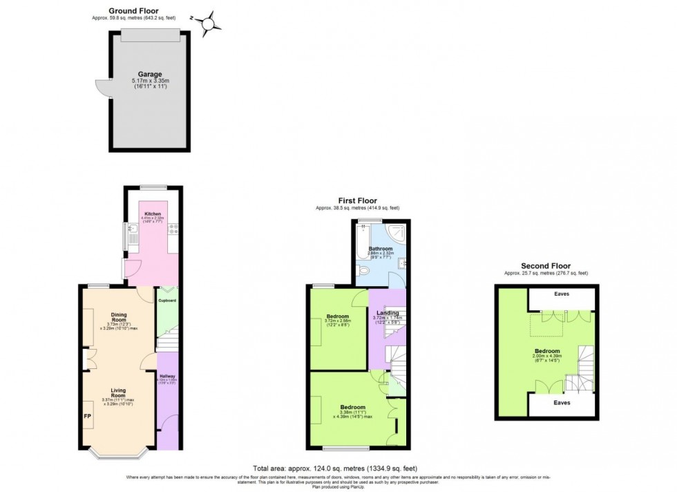Floorplan for Byron Road, West Bridgford, Nottingham