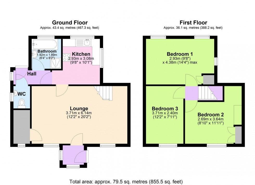 Floorplan for Bodymoor Heath Lane, Bodymoor Heath