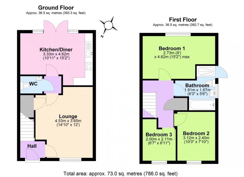Floorplan for Schofield Court, Ashby-De-La-Zouch