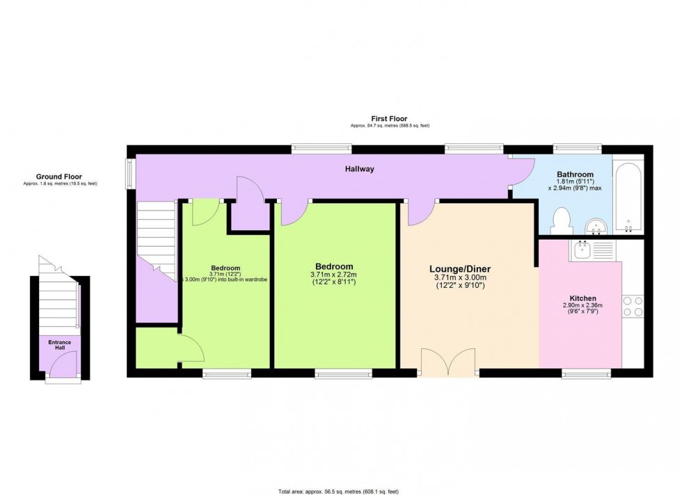 Floorplan for Oakfields Road, West Bridgford, Nottingham