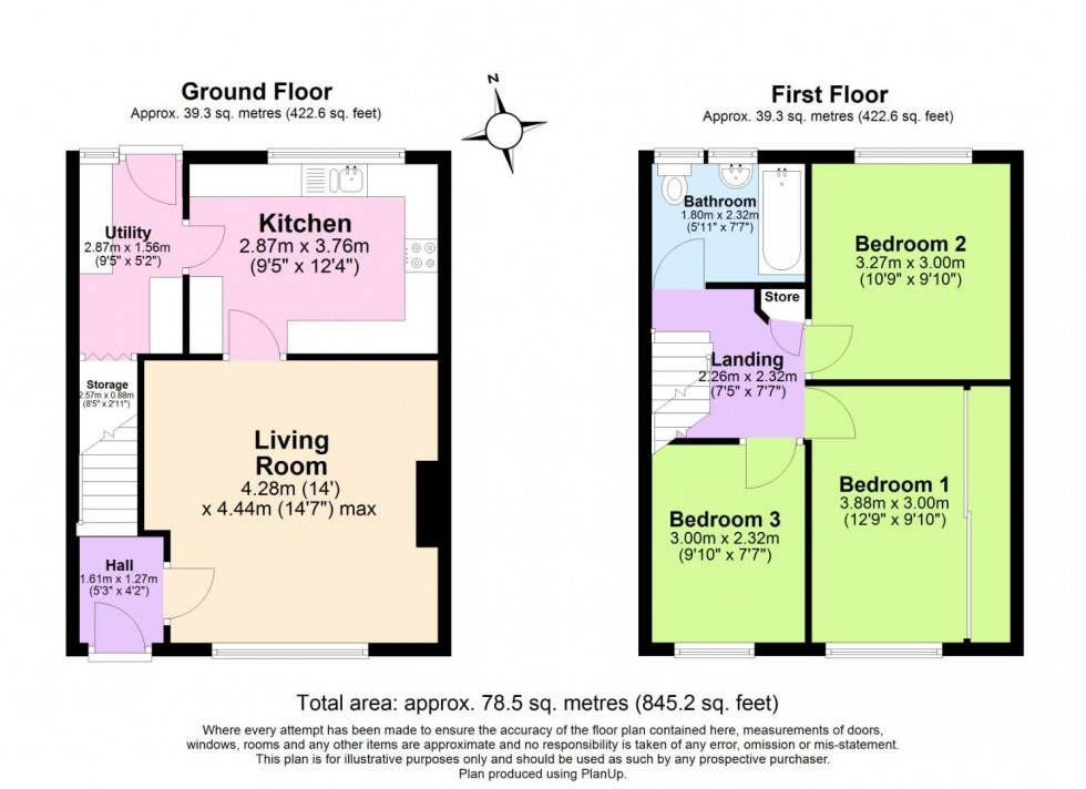 Floorplan for Widecombe Lane, Nottingham