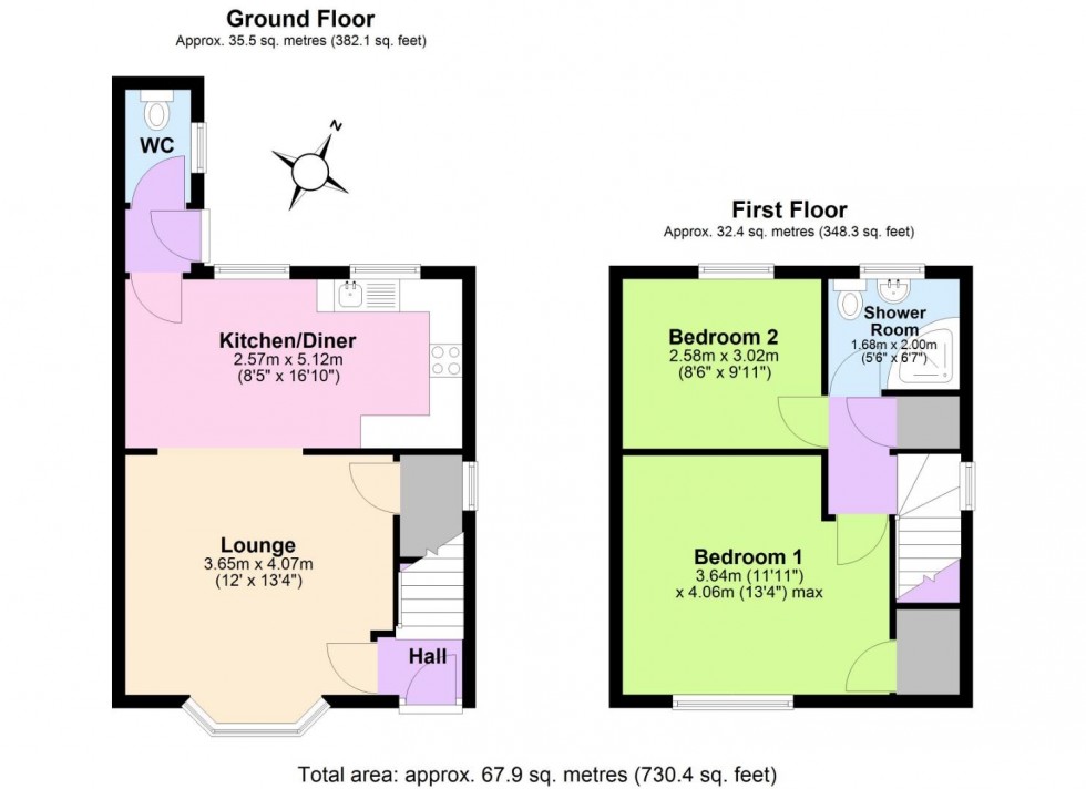 Floorplan for Coronation Street, Overseal