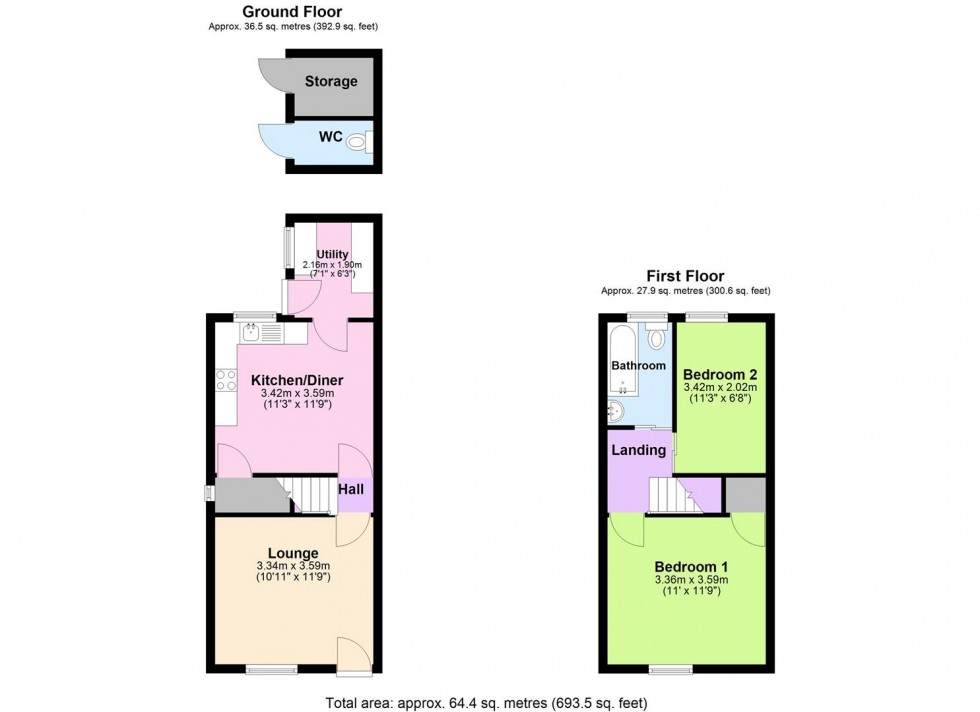 Floorplan for East View, Glascote