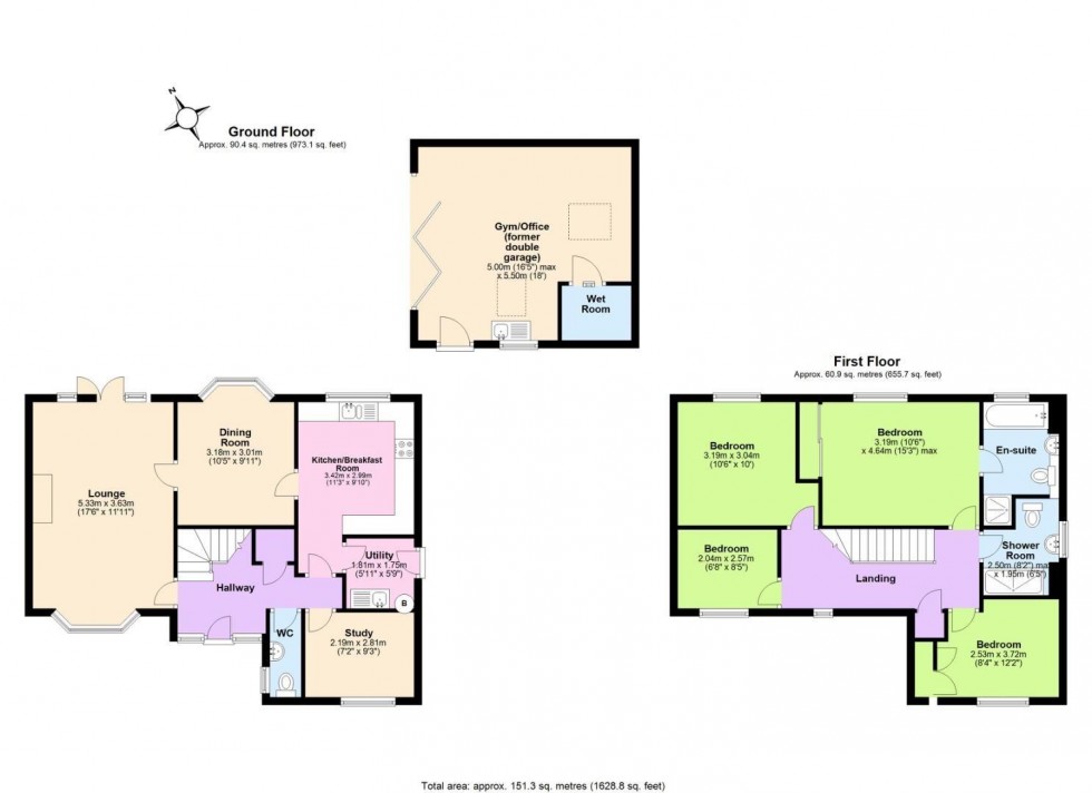 Floorplan for Castlerigg Close, West Bridgford, Nottingham