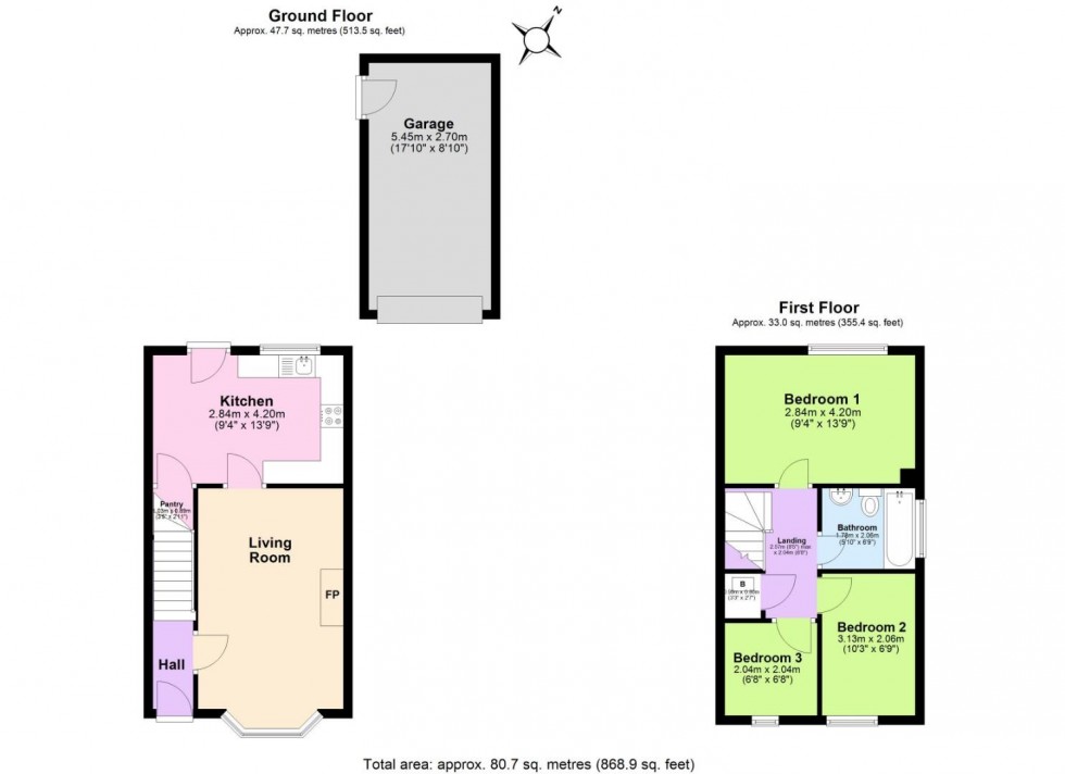 Floorplan for Garsdale Close, Gamston, Nottingham