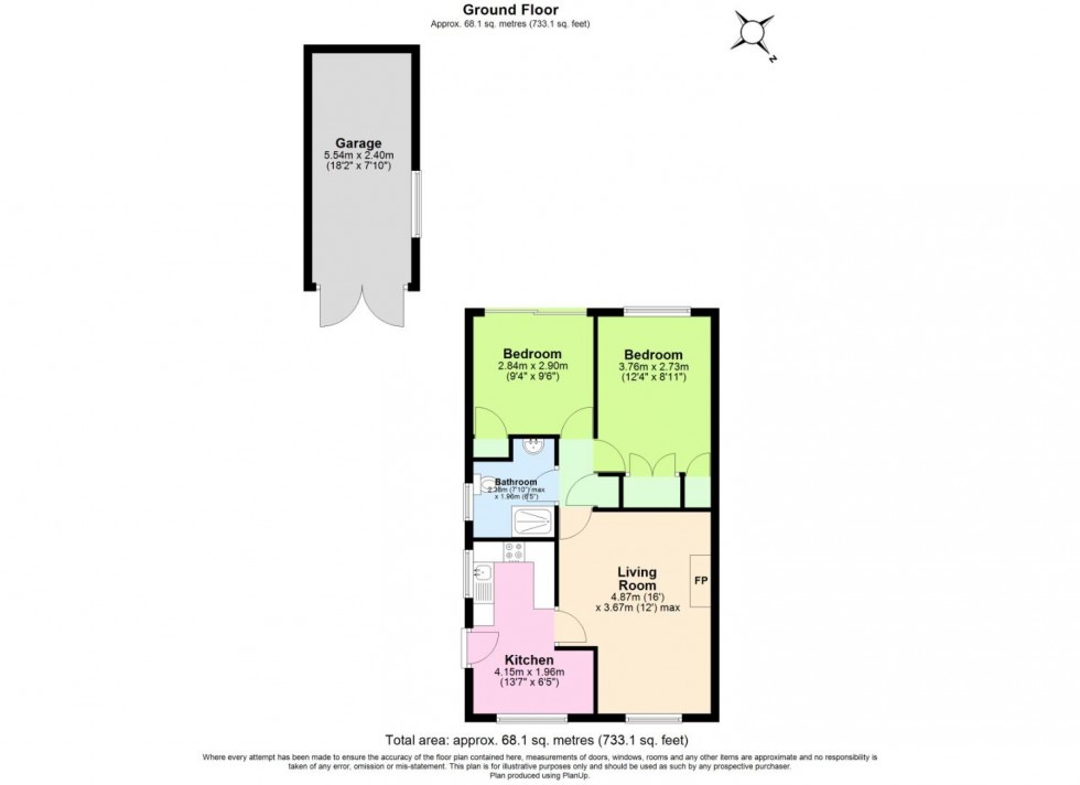 Floorplan for Beech Avenue, Keyworth, Nottingham